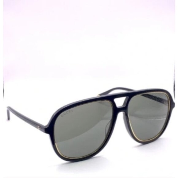 GUCCI GG1077S - 001 BLACK AVIATOR SUNGLASSES - Picture 1 of 8